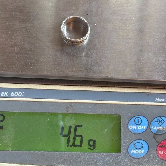 VTG Two Tone Sterling Silver 925 Braided Design Band Ring Size 8 - Picture 8 of 8